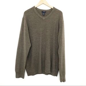 Men's Dockers Soft Argyle V-Neck Sweater Olive